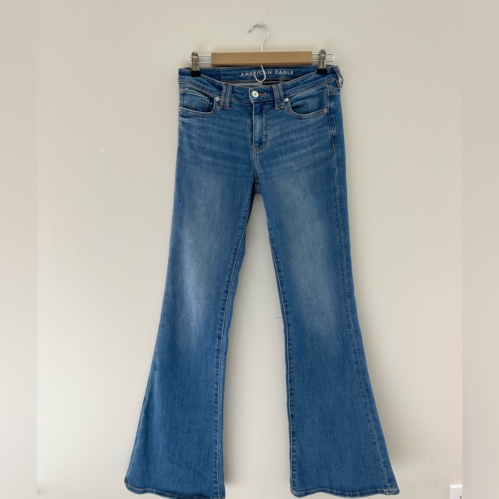 Next Level Stretch American Eagle Low Rise Flare Jeans